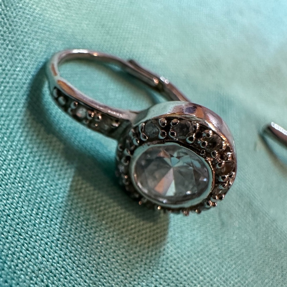 Elegant Silver Crystal Hoop Earrings - Picture 6 of 6